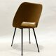Set of 4 cocktail chairs in ocher velvet