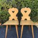 Pair of 70's light wood mountain chairs