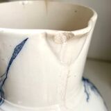 Sarreguemines pitcher, iron earthenware jug, "Narcissus" service