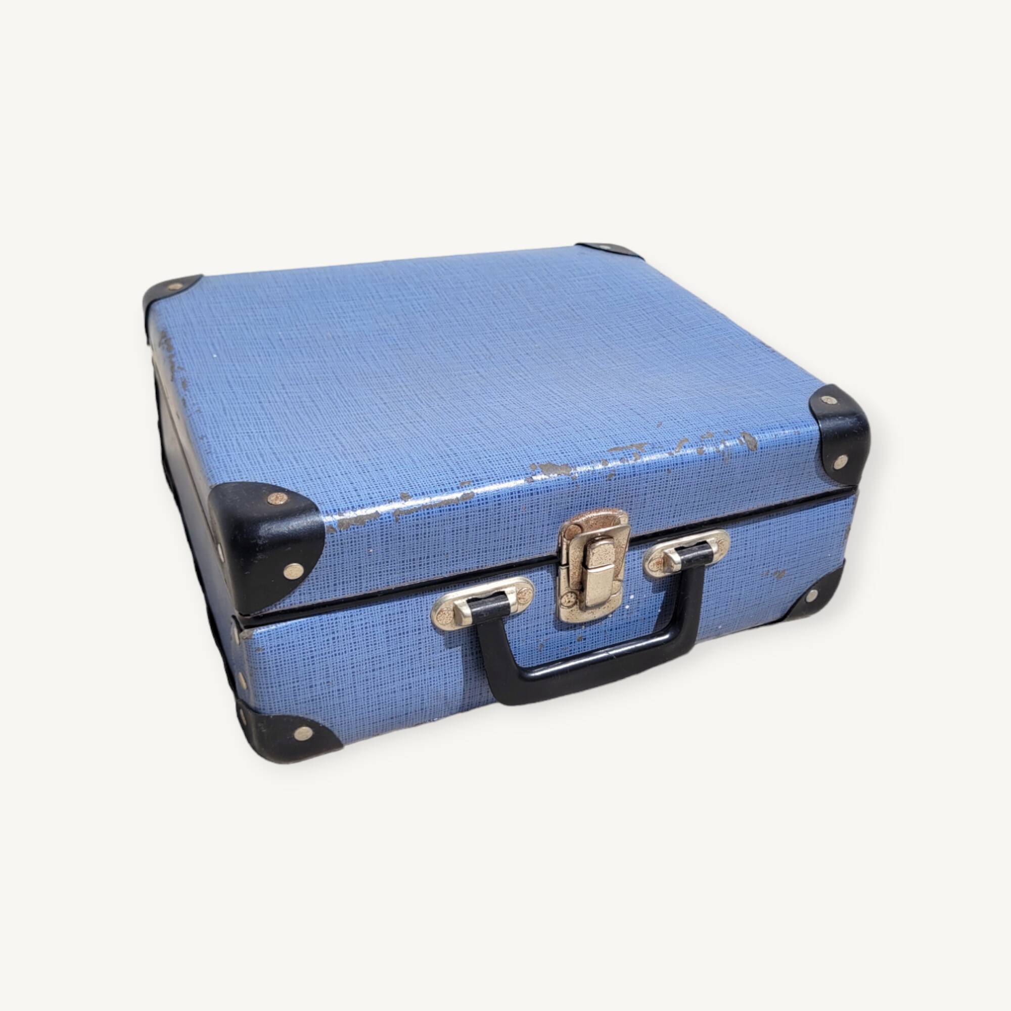 Petite valise rétro bleue