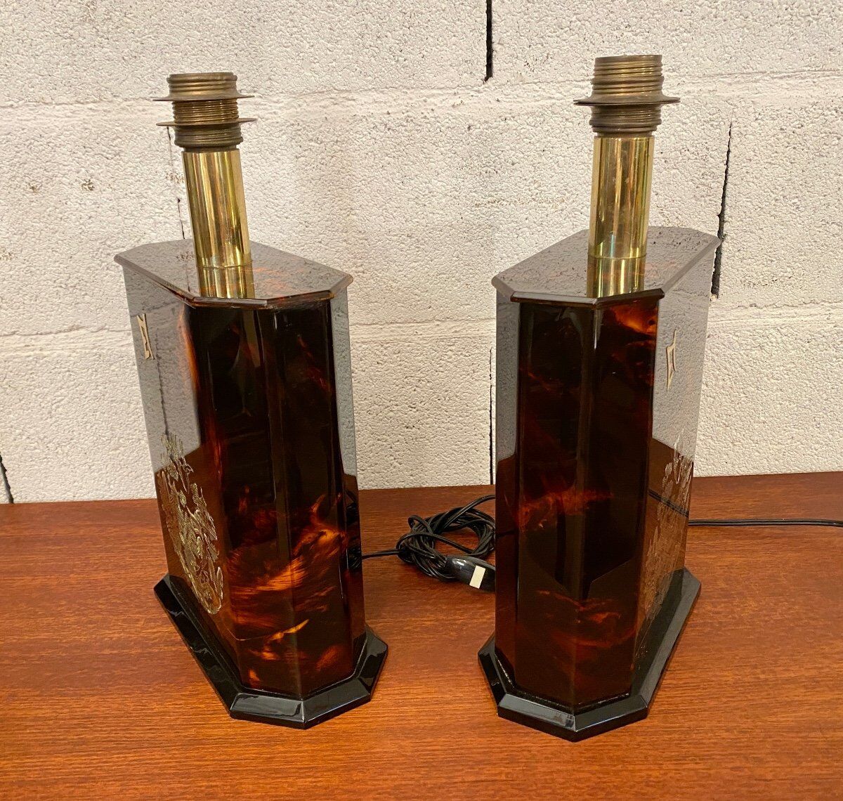 Pair of table lamps Éric Maville, Circa 70