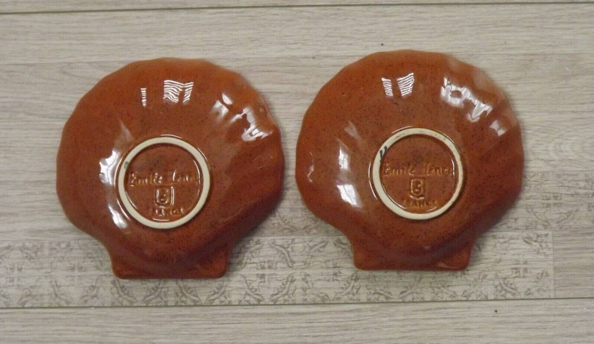 Set of 2 serving dishes Emile Henry Brown Coquille St Jacques 4642