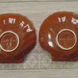 Set of 2 Emile Henry Brown Coquille St Jaques 4642 Serving Dishes