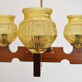 Mid-century Wood Chandelier,1980's.