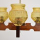 Mid-century Wood Chandelier,1980's.