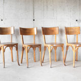 Set of 4 chairs Bistro Baumann 1950