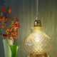 Vintage amber glass suspension globe
