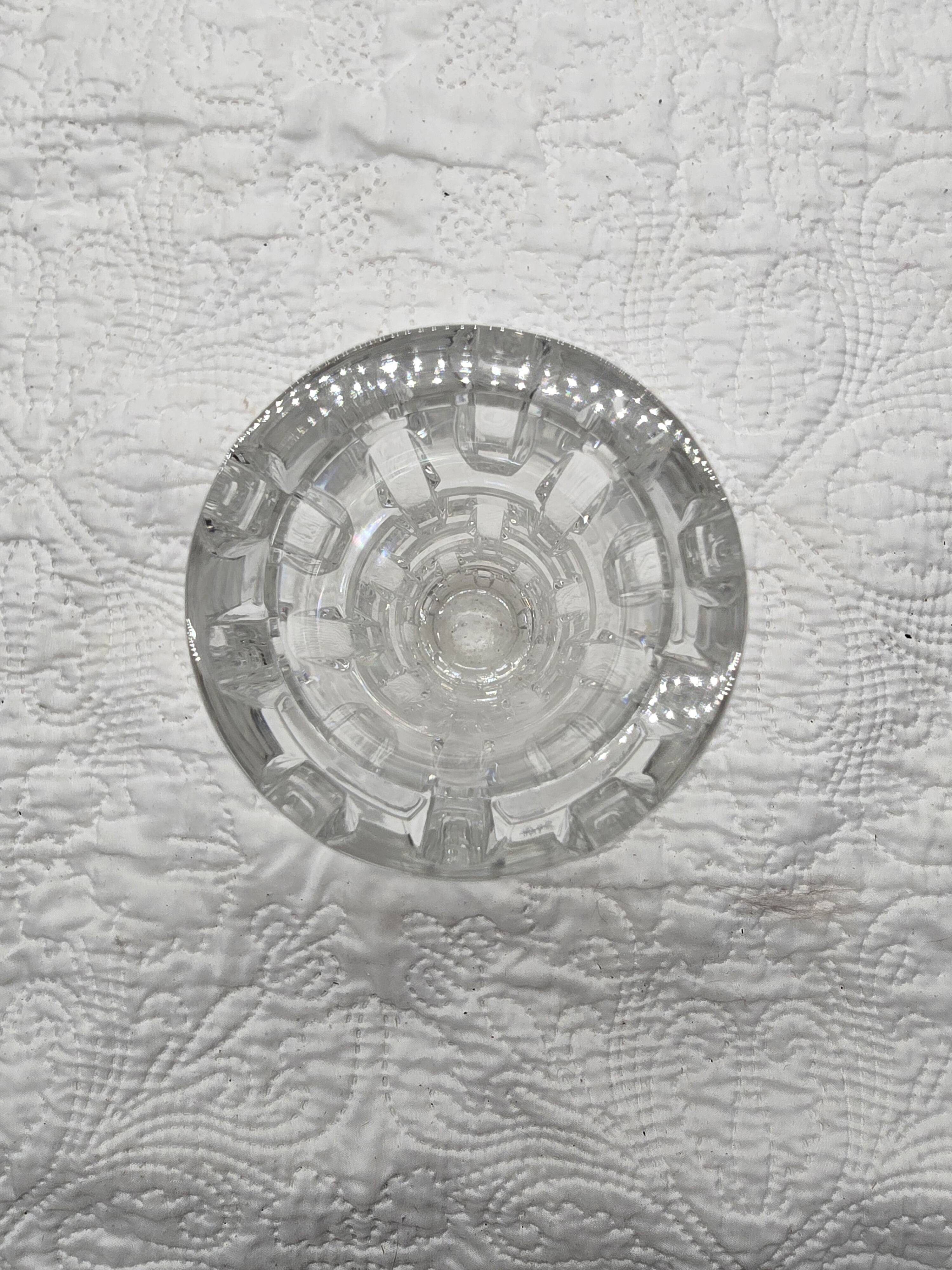 Vintage crystal tube vase