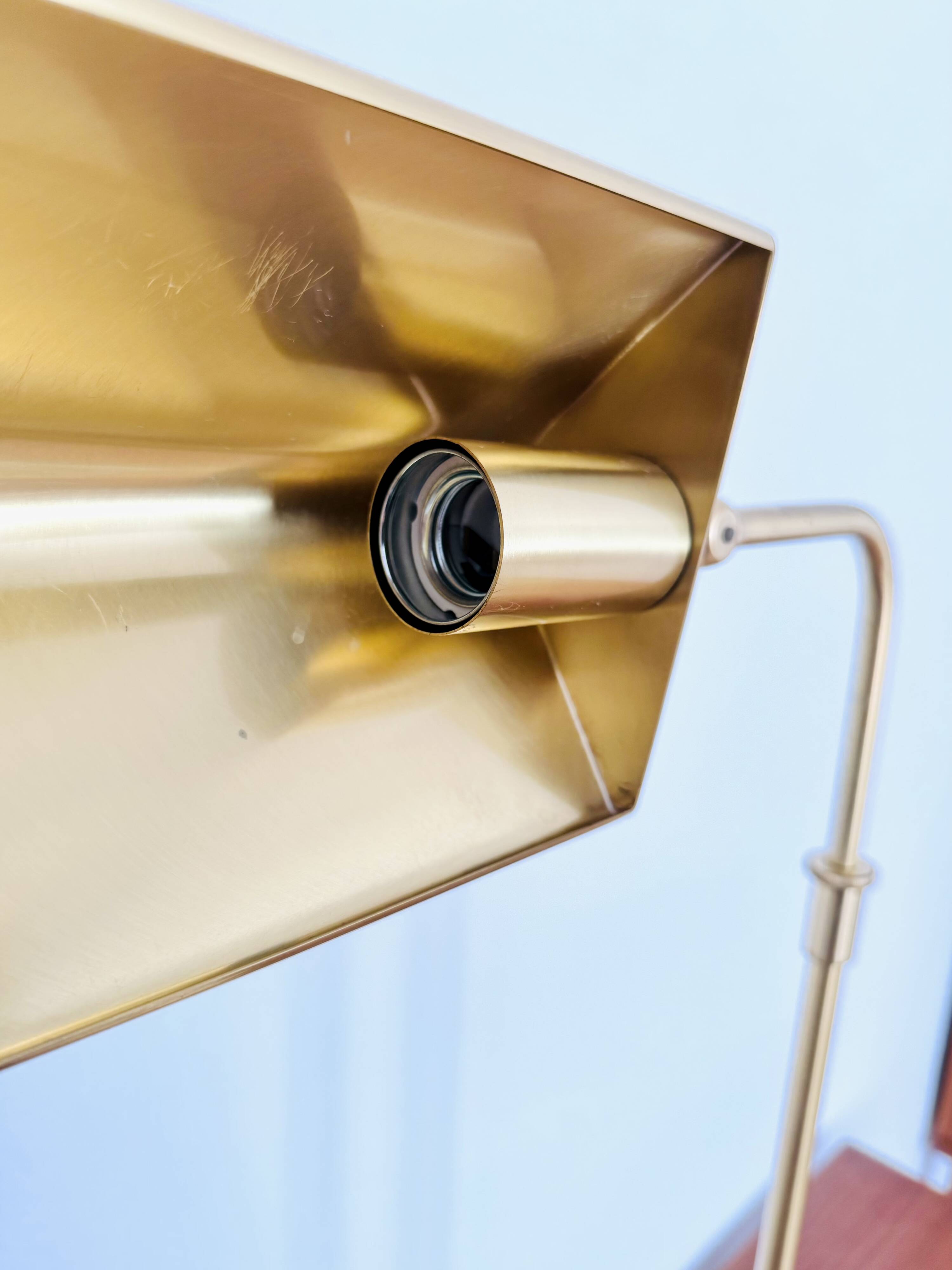 Adjustable Brass Floor Lamp by Florian Schulz