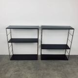 2 modular string wall shelves from the 60s, metal