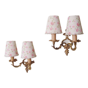 Paire d'appliques style rocaille