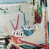 Belle Lithographie marine de Jacques Bouyssou (1926-1997)