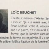 Loic Beuchet plaster lamp  ref 1391 ed. Sedap Workshop 1984