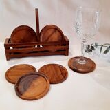 Vintage wooden coaster