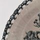 Large antique Gien hollow dish, Chardons blue model – fine 19th century earthenware