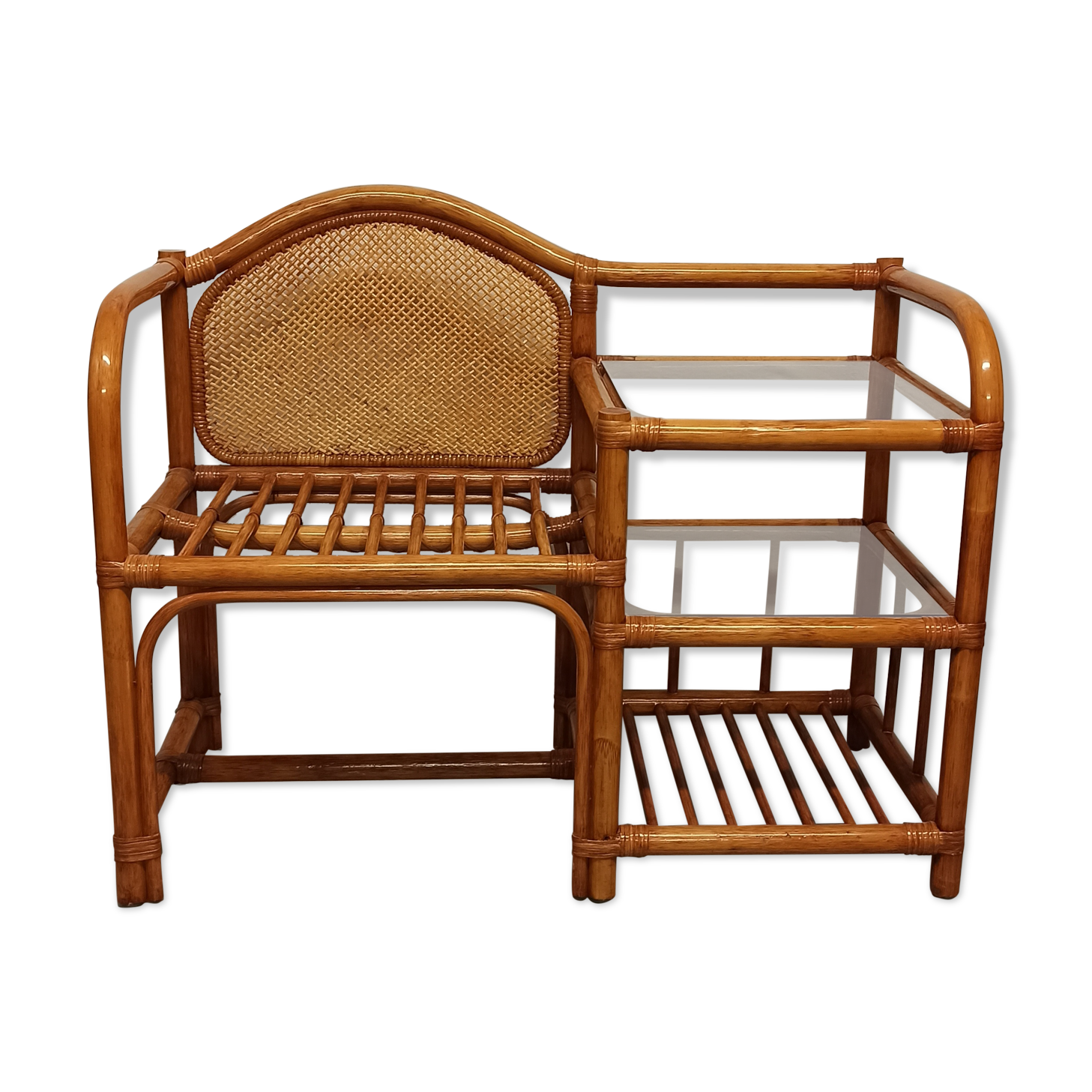Furniture phone bamboo rattan and wicker