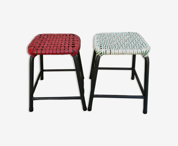 Paire de tabourets de bistrot des années 50