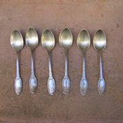 Series of six small spoons.
