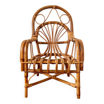Fauteuil en rotin pour enfant