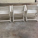 Folding wooden armchairs