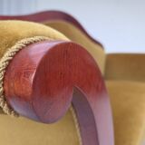 1950s, Danish 2-seater sofa in Biedermeier style, furniture velour.