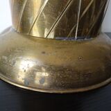 Pedestal column in vintage gilded metal