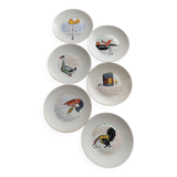 Series of 6 raymond oliver plates