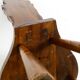 Solid wood chair with an ornate, hand-carved backrest – Made in Spain