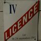 Enamel plate license IV