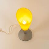 Elegant lamp of the space age in bright yellow glass 90s