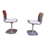 Pair of chairs, in plexiglass, 70s