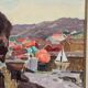 Original Swedish Oil on Canvas - 'The Dark Cliff' by Ellis Wallin - Signed - Dated 1962 - Vintage and Framed