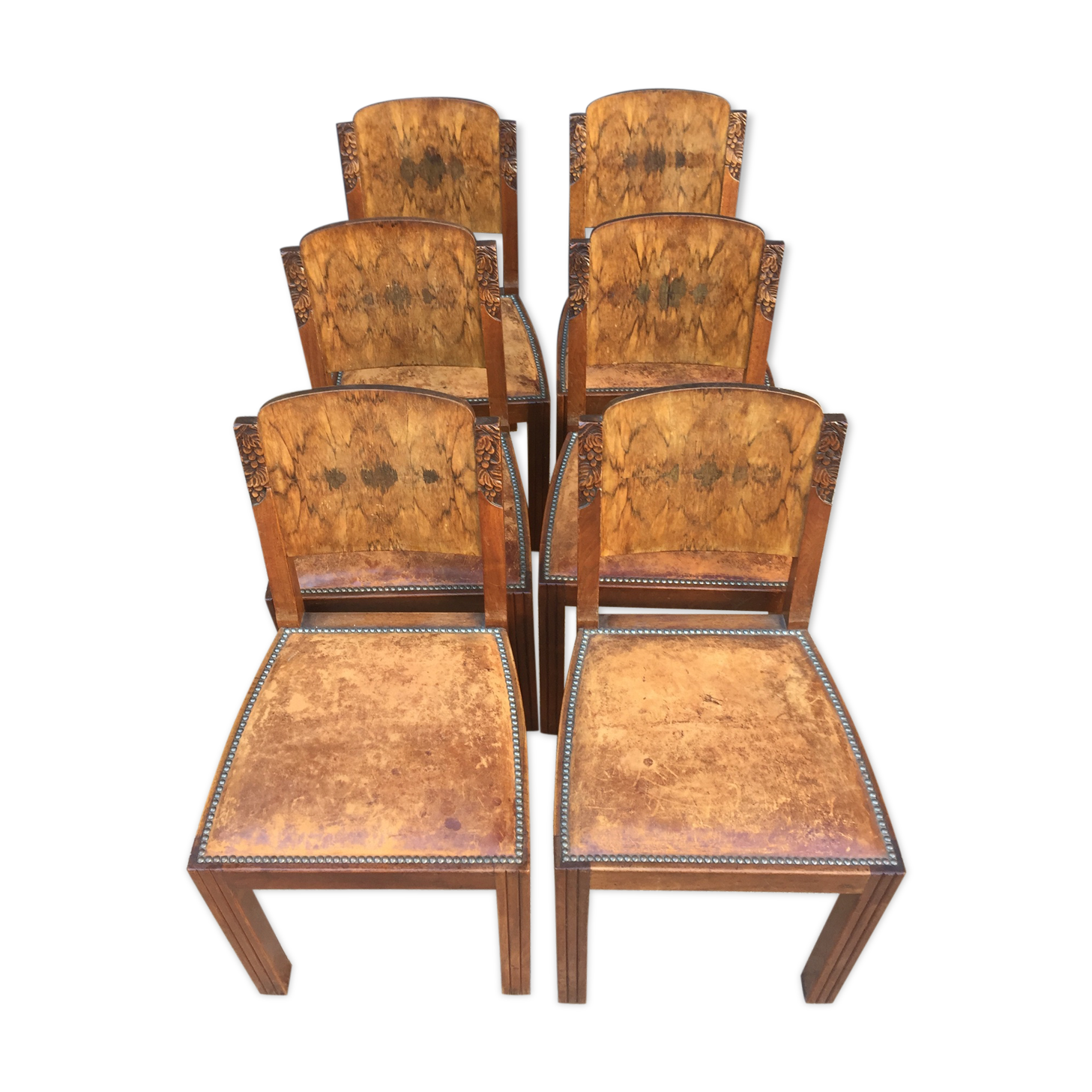 6 art deco chairs