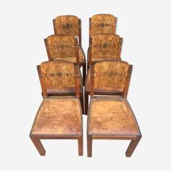 6 art deco chairs