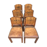 6 art deco chairs