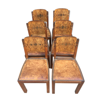 6 art deco chairs