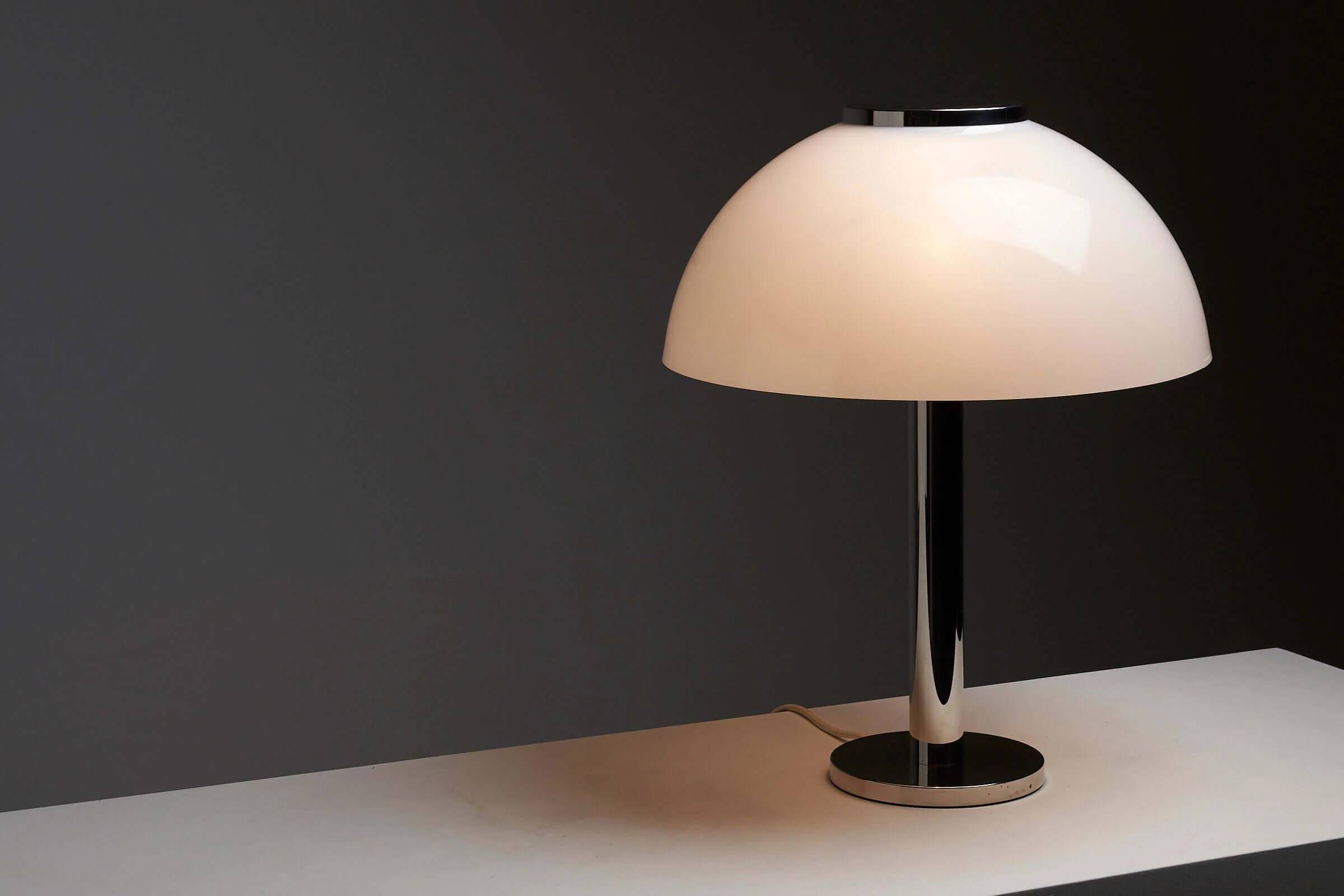 Plexi & chrome table lamp by Beisl Leuchten