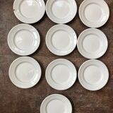 batch of 10 small white porcelain plates