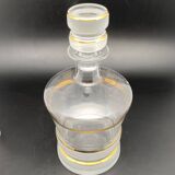 Art Deco strong alcohol service in opaque glass and gilding