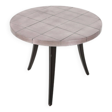 Table basse Tripot française vintage des années 1980, époque spatiale.