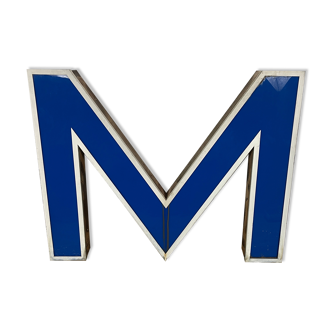 Old sign letter M