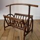 Bamboo and rattan magazine rack from the 70s