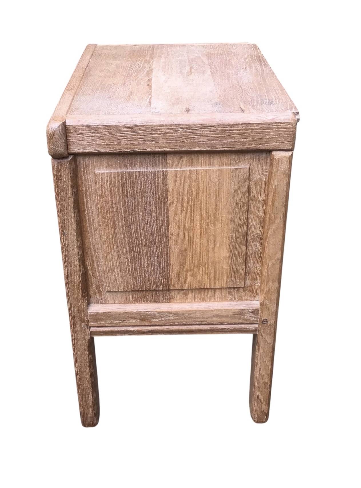 Pair of solid oak bedside tables circa 70-80