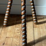 Turned wooden stool