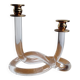 Dorothy Thorpe "Pretzel" candlestick in lucite and gilded brass 70s