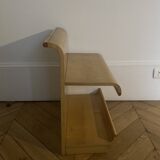 2 tables de chevet en bois massif courbé, 1970