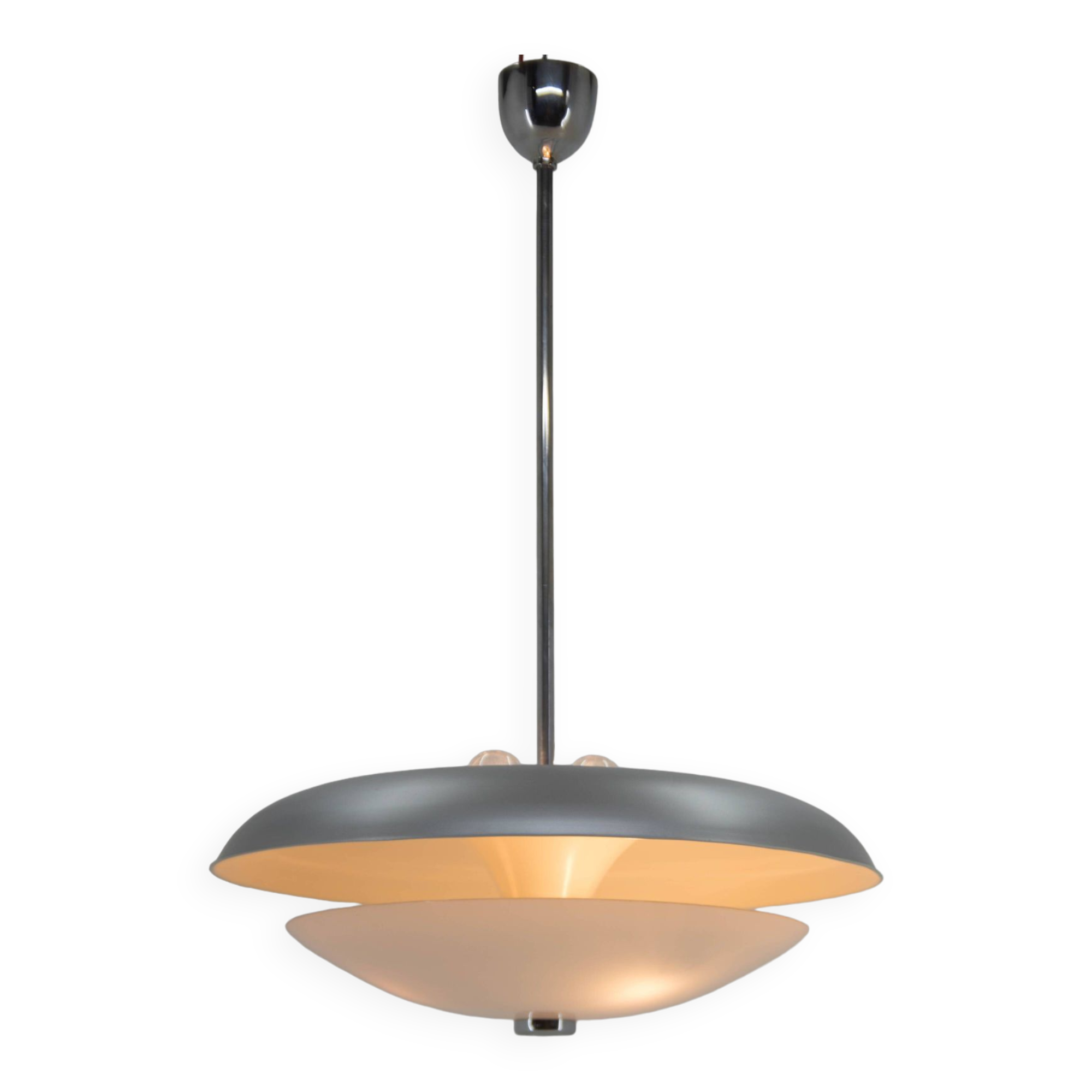 Bauhaus Chandelier by IAS, 1930s, Restored