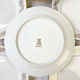 6 assiettes plates porcelaine blanche doré chauvigny limoges