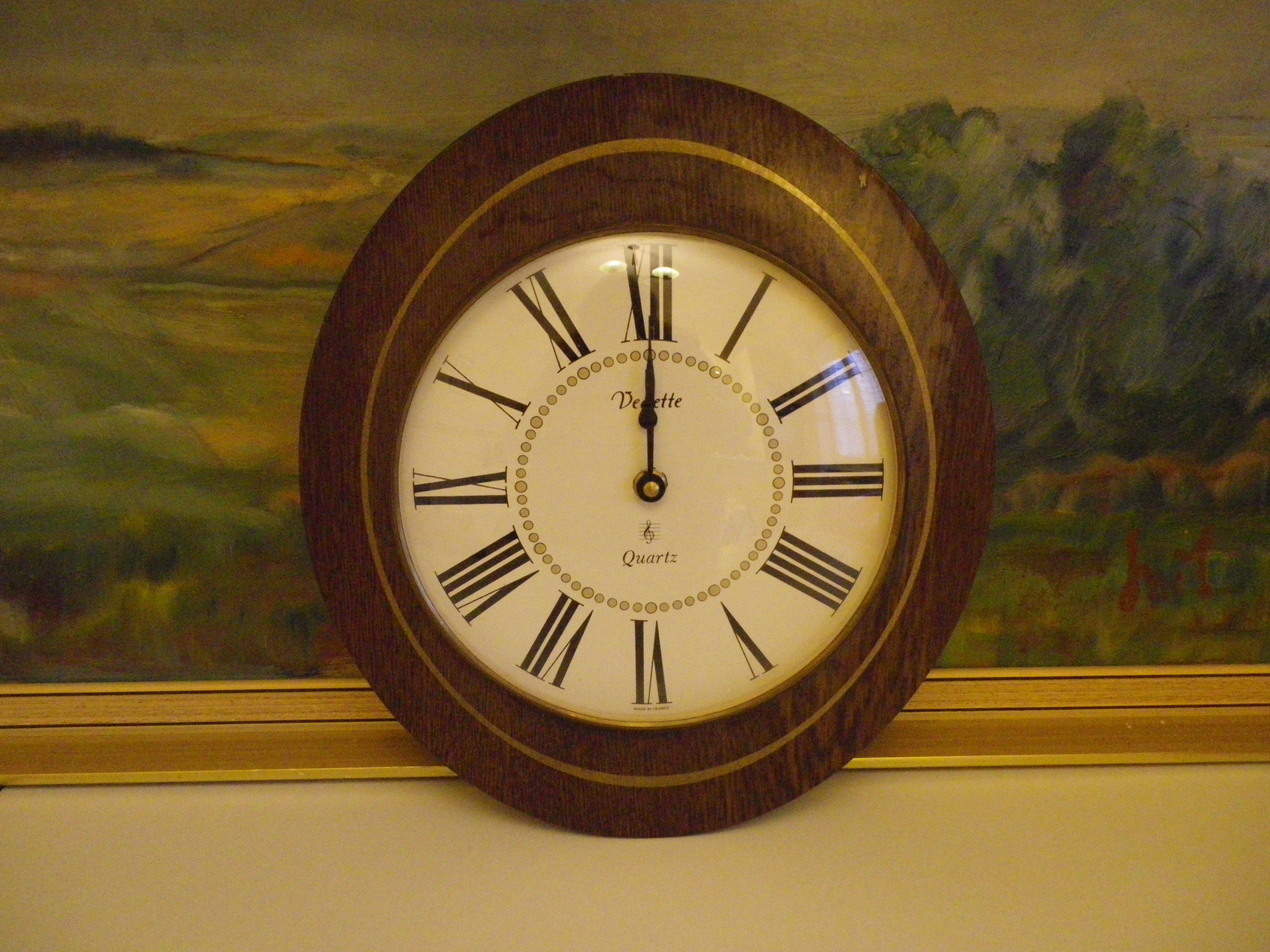 Wall Clock Star - Laiton, glass, formica - 1960s