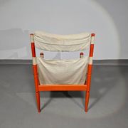 Safari lounge chair, model 30, designed by Erik Worts and manufactured by Niels Eilersen, Denmark 1960.